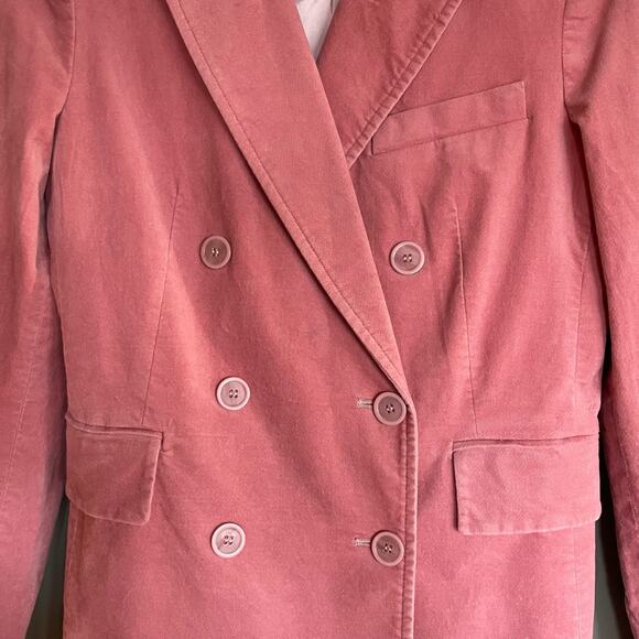 Isabel Marant Alsey Blazer Powder Pink Velvet Jacket Size Small Oversized - Picture 11 of 16